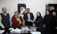 مراسم تودیع و معارفه مدیر جدید امور مالی مرکز آموزشی درمانی کمالی برگزار شد