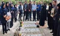تجدید میثاق تیم سلامت با آرمان‌های شهدا در آئین عطرافشانی مزار شهدای «جنگ رمضان»